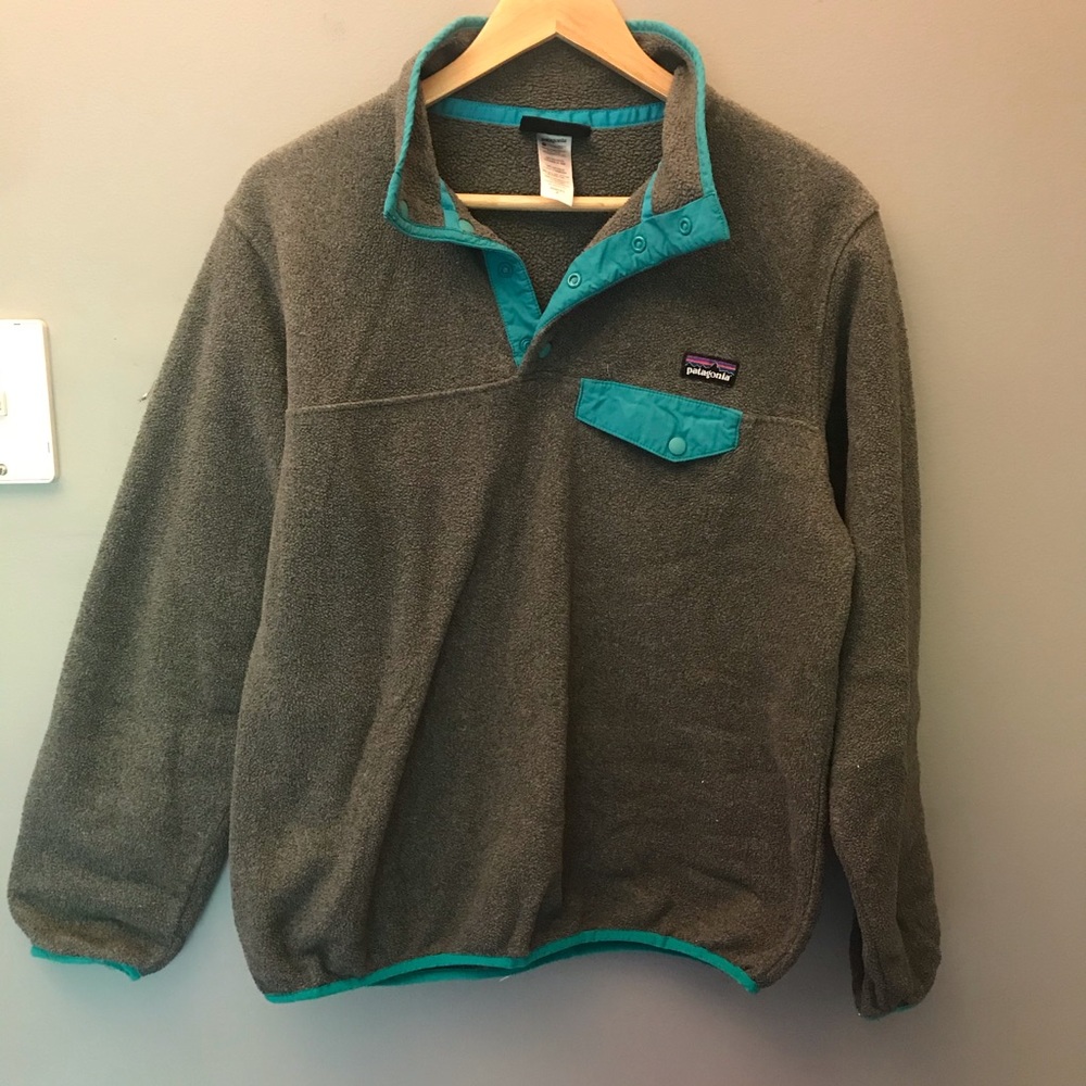 Grey / Gray Snap-T Fleece Pullover - Patagonia